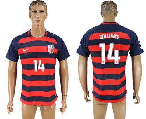 USA #14 Williams Away Soccer Country Jersey