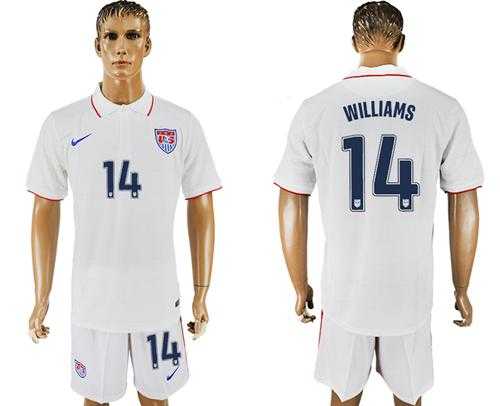 USA #14 Williams Home Soccer Country Jersey