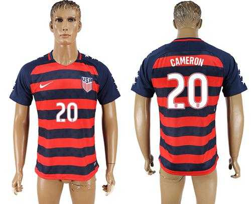 USA #20 Cameron Away Soccer Country Jersey