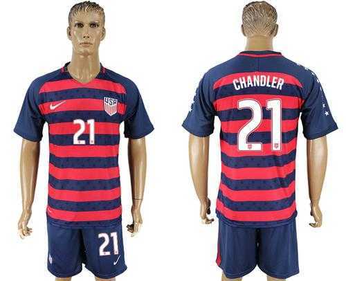 USA #21 Chandler Away Soccer Country Jersey