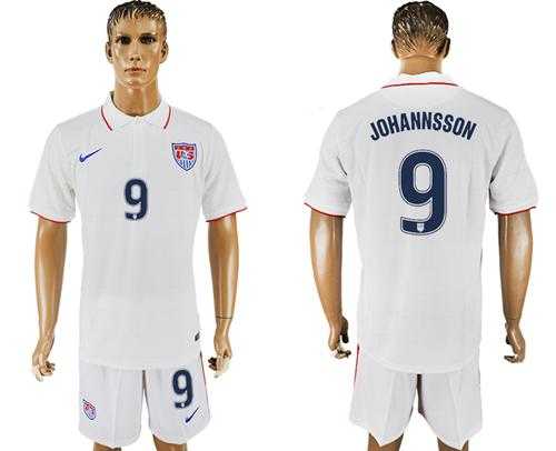 USA #9 Johannsson Home Soccer Country Jersey