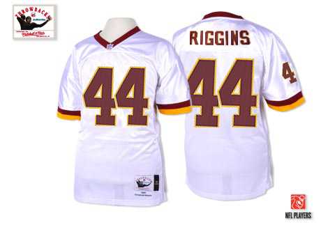 Washington Redskins #44 John Riggins White Mitchell and Ness NFL Jersey