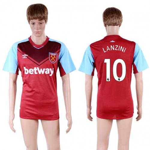 West Ham United #10 Lanzini Home Soccer Club Jersey