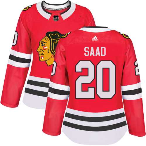 Women's Adidas Chicago Blackhawks #20 Brandon Saad Red Home Authentic Stitched NHL