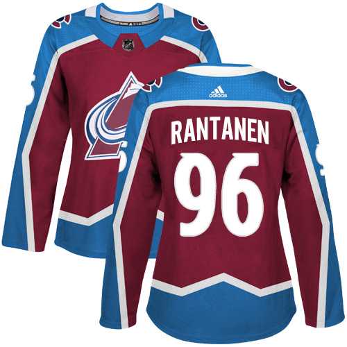 Women's Adidas Colorado Avalanche #96 Mikko Rantanen Burgundy Home Authentic Stitched NHL