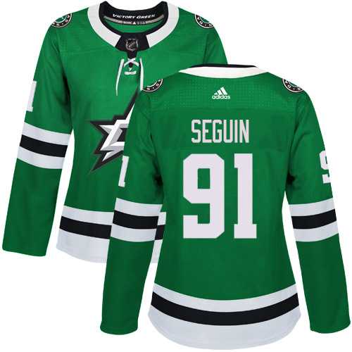 Women's Adidas Dallas Stars #91 Tyler Seguin Green Home Authentic Stitched NHL
