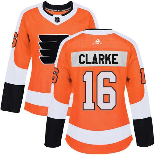 Women's Adidas Philadelphia Flyers #16 Bobby Clarke Orange Home Authentic Stitched NHL