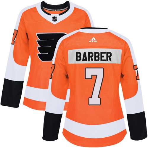 Women's Adidas Philadelphia Flyers #7 Bill Barber Orange Home Authentic Stitched NHL