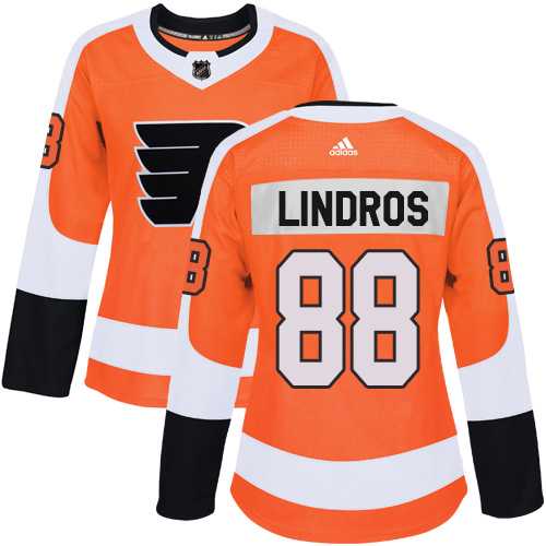 Women's Adidas Philadelphia Flyers #88 Eric Lindros Orange Home Authentic Stitched NHL