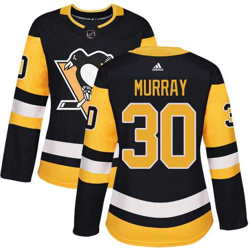 Women's Adidas Pittsburgh Penguins #30 Matt Murray Black Home Authentic Stitched NHL