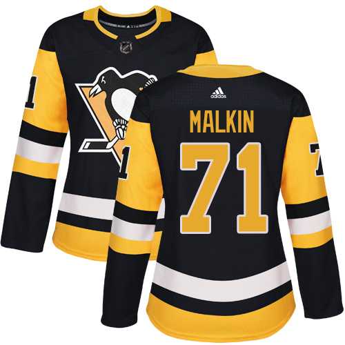 Women's Adidas Pittsburgh Penguins #71 Evgeni Malkin Black Home Authentic Stitched NHL Women's Adidas Pittsburgh Penguins #71 Evgeni Malkin Black Home Authentic Stitched NHL