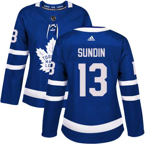Women's Adidas Toronto Maple Leafs #13 Mats Sundin Blue Home Authentic Stitched NHL