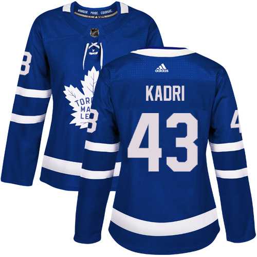 Women's Adidas Toronto Maple Leafs #43 Nazem Kadri Blue Home Authentic Stitched NHL