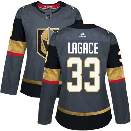 Women's Adidas Vegas Golden Knights #33 Maxime Lagace Grey Home Authentic Stitched NHL