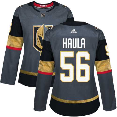 Women's Adidas Vegas Golden Knights #56 Erik Haula Grey Home Authentic Stitched NHL