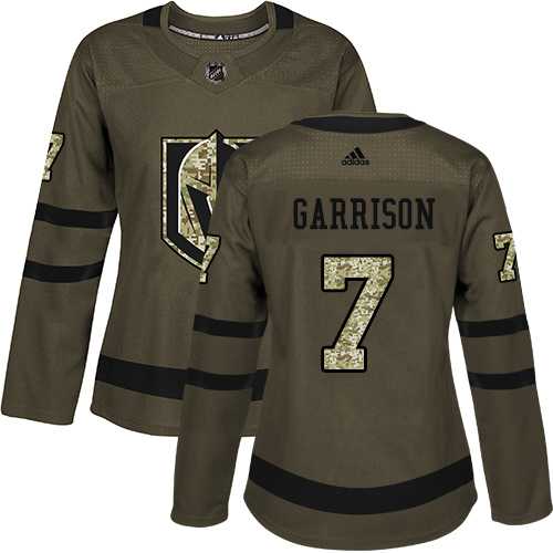Women's Adidas Vegas Golden Knights #7 Jason Garrison Green Salute to Service Stitched NHL Women's Adidas Vegas Golden Knights #7 Jason Garrison Green Salute to Service Stitched NHL