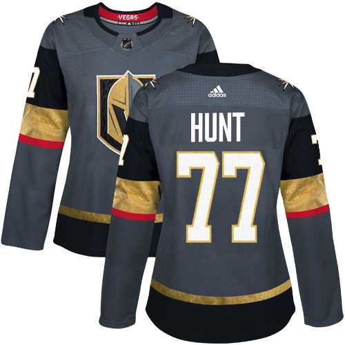 Women's Adidas Vegas Golden Knights #77 Brad Hunt Grey Home Authentic Stitched NHL
