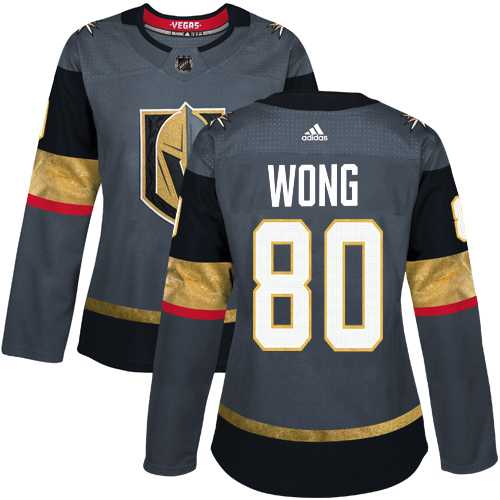 Women's Adidas Vegas Golden Knights #80 Tyler Wong Grey Home Authentic Stitched NHL
