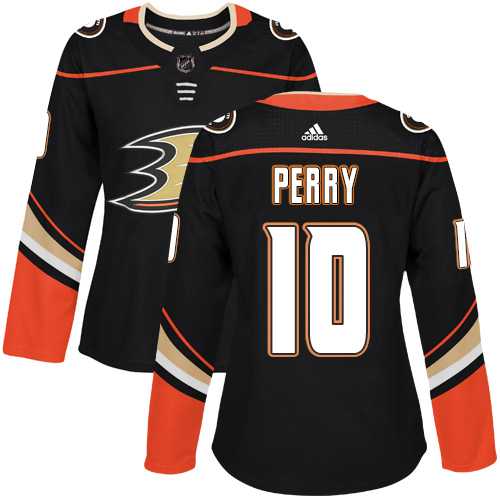 Women's Adidas Anaheim Ducks #10 Corey Perry Black Home Authentic Stitched NHL Jersey