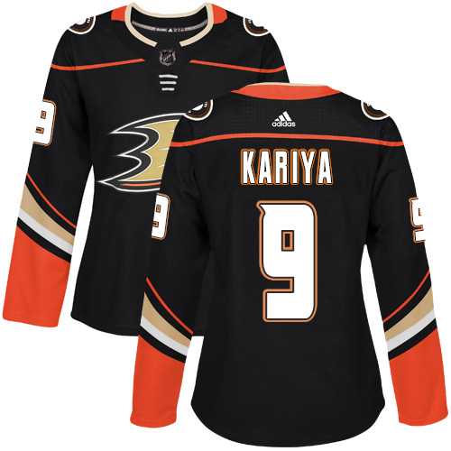 Women's Adidas Anaheim Ducks #9 Paul Kariya Black Home Authentic Stitched NHL Jersey