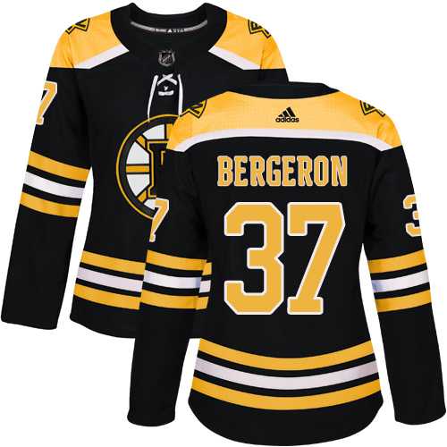 Women's Adidas Boston Bruins #37 Patrice Bergeron Black Home Authentic Stitched NHL Jersey Women's Adidas Boston Bruins #37 Patrice Bergeron Black Home Authentic Stitched NHL Jersey