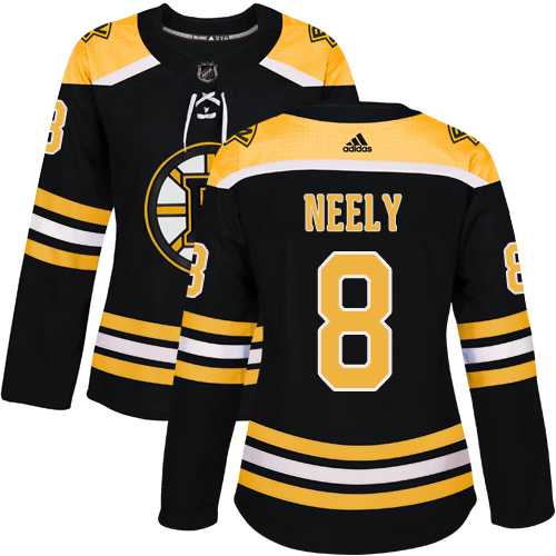 Women's Adidas Boston Bruins #8 Cam Neely Black Home Authentic Stitched NHL Jersey