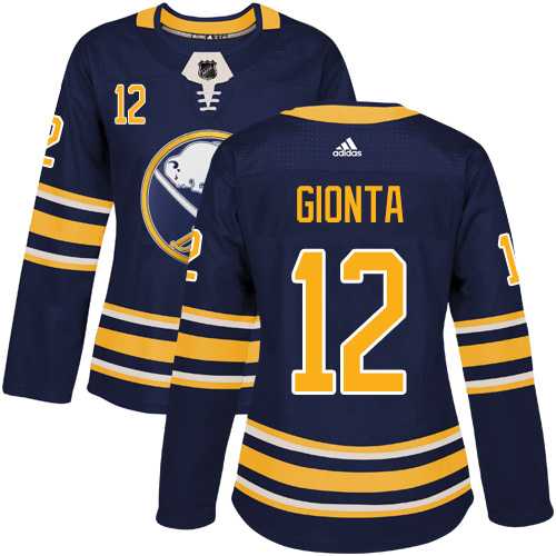 Women's Adidas Buffalo Sabres #12 Brian Gionta Navy Blue Home Authentic Stitched NHL Jersey