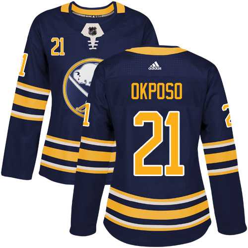 Women's Adidas Buffalo Sabres #21 Kyle Okposo Navy Blue Home Authentic Stitched NHL Jersey