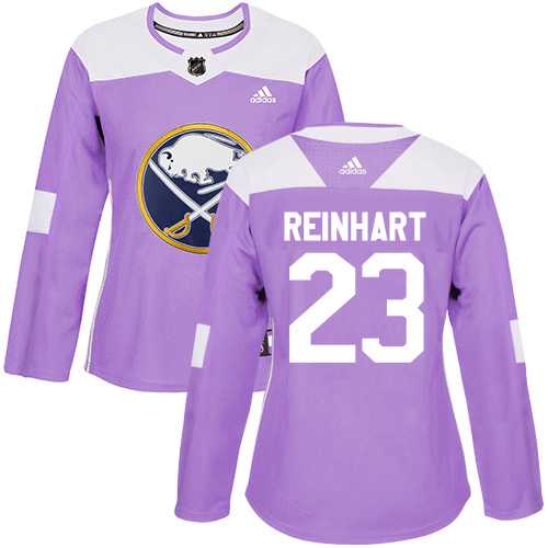 Women's Adidas Buffalo Sabres #23 Sam Reinhart Purple Authentic Fights Cancer Stitched NHL
