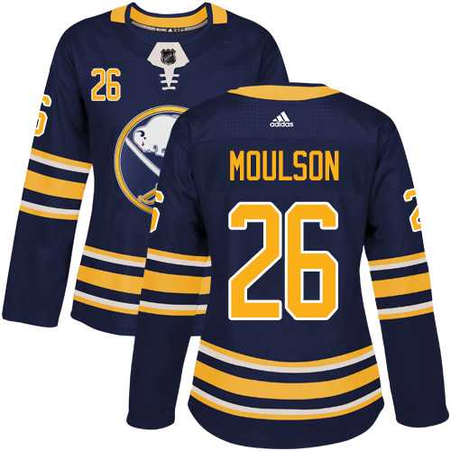 Women's Adidas Buffalo Sabres #26 Matt Moulson Navy Blue Home Authentic Stitched NHL Jersey