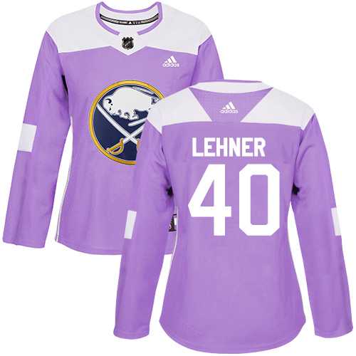 Women's Adidas Buffalo Sabres #40 Robin Lehner Purple Authentic Fights Cancer Stitched NHL