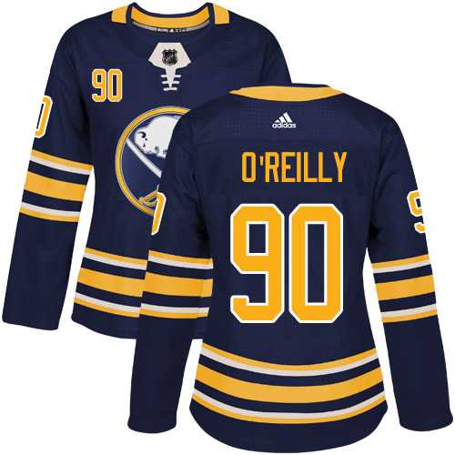 Women's Adidas Buffalo Sabres #90 Ryan O'Reilly Navy Blue Home Authentic Stitched NHL Jersey