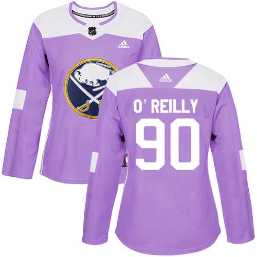 Women's Adidas Buffalo Sabres #90 Ryan O'Reilly Purple Authentic Fights Cancer Stitched NHL