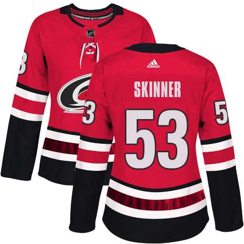 Women's Adidas Carolina Hurricanes #53 Jeff Skinner Red Home Authentic Stitched NHL Jersey