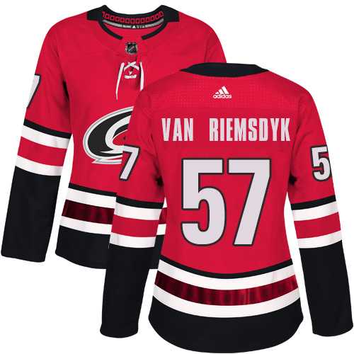 Women's Adidas Carolina Hurricanes #57 Trevor Van Riemsdyk Red Home Authentic Stitched NHL Jersey