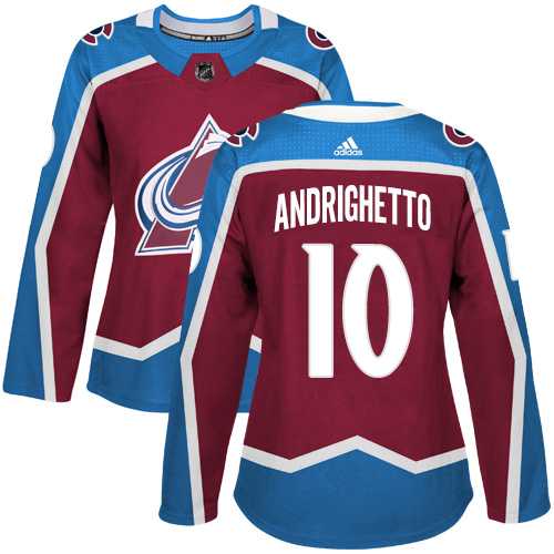 Women's Adidas Colorado Avalanche #10 Sven Andrighetto Burgundy Home Authentic Stitched NHL Jersey