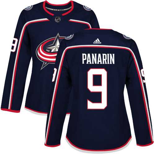 Women's Adidas Columbus Blue Jackets #9 Artemi Panarin Navy Blue Home Authentic Stitched NHL