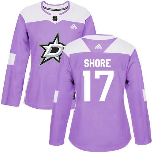 Women's Adidas Dallas Stars #17 Devin Shore Purple Authentic Fights Cancer Stitched NHL