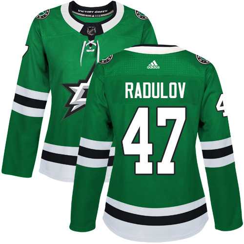Women's Adidas Dallas Stars #47 Alexander Radulov Green Home Authentic Stitched NHL Jersey