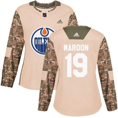Women's Adidas Edmonton Oilers #19 Patrick Maroon Camo Authentic 2017 Veterans Day Stitched NHL Jersey