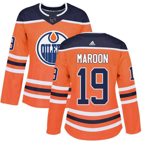 Women's Adidas Edmonton Oilers #19 Patrick Maroon Orange Home Authentic Stitched NHL Jersey
