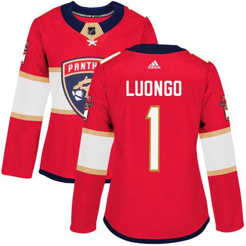 Women's Adidas Florida Panthers #1 Roberto Luongo Red Home Authentic Stitched NHL Jersey