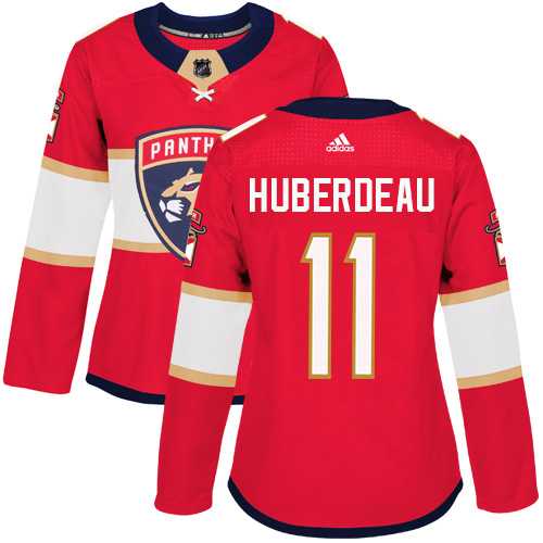 Women's Adidas Florida Panthers #11 Jonathan Huberdeau Red Home Authentic Stitched NHL Jersey