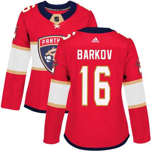 Women's Adidas Florida Panthers #16 Aleksander Barkov Red Home Authentic Stitched NHL Jersey