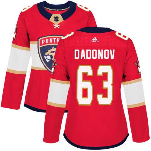 Women's Adidas Florida Panthers #63 Evgenii Dadonov Red Home Authentic Stitched NHL Jersey