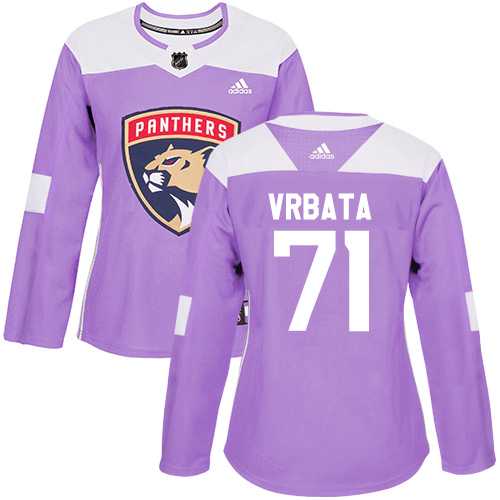 Women's Adidas Florida Panthers #71 Radim Vrbata Purple Authentic Fights Cancer Stitched NHL