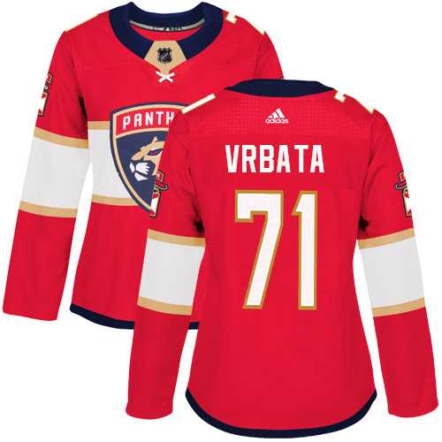 Women's Adidas Florida Panthers #71 Radim Vrbata Red Home Authentic Stitched NHL Jersey