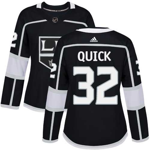 Women's Adidas Los Angeles Kings #32 Jonathan Quick Black Home Authentic Stitched NHL Jersey