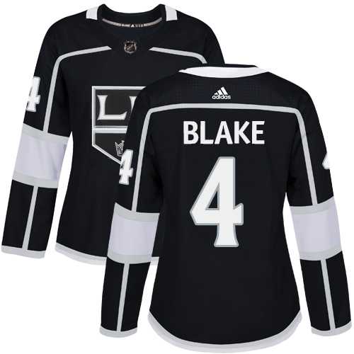 Women's Adidas Los Angeles Kings #4 Rob Blake Black Home Authentic Stitched NHL Jersey Women's Adidas Los Angeles Kings #4 Rob Blake Black Home Authentic Stitched NHL Jersey