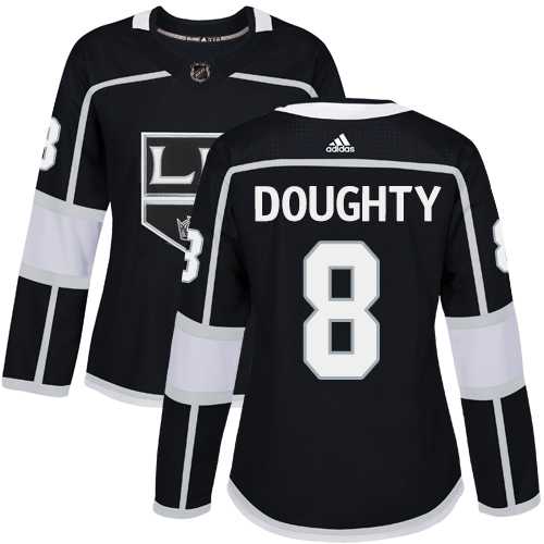 Women's Adidas Los Angeles Kings #8 Drew Doughty Black Home Authentic Stitched NHL Jersey